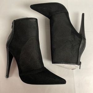 Fishnet Stiletto Ankle Bootie